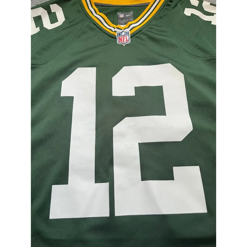 Nike Green Bay Packers Aaron Rodgers 12 Jersey Mens 3XL Green NFL Football